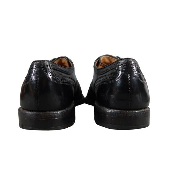 Allen Edmonds Shoes Mens 11 Oxford Leather Black Classic Brogue Cap Toe Formal main image 4